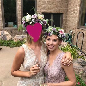 Aidan Mattox Lace Column Gown